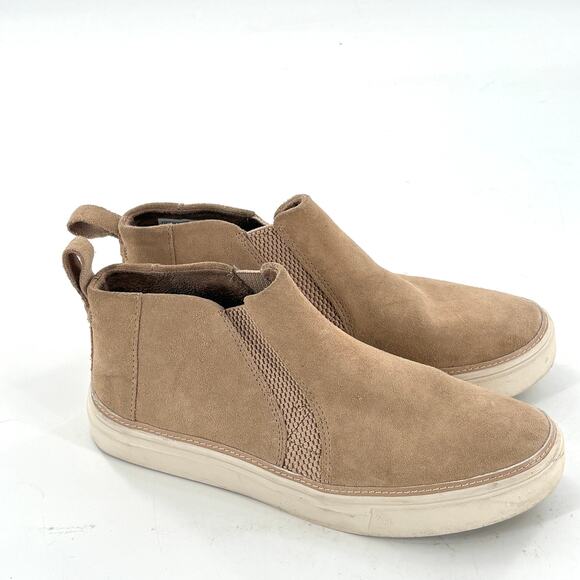 Toms Bryce Ankle Boots 7.5 Booties Suede Tan Coastal Boho Comfort - Picture 2 of 7